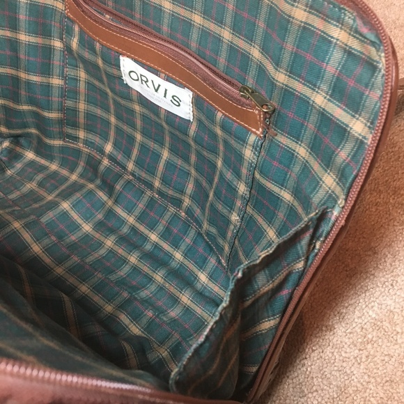 Orvis Gokey woven lthr shldr bag - Picture 4 of 9
